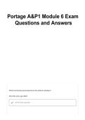 Portage A&P1 Module 6 Exam Questions and Answers 2025&sol;2026 with Solution