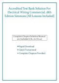 Accredited Test Bank for Electrical Wiring&colon; Commercial&comma; 18th Edition by Phil Simmons &vert; Verified Questions&comma; Answers & Code-Based Electrical Installation Scenarios &lpar;2026&sol;2027 Update&rpar;
