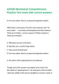 ASVAB Mechanical Comprehension Practice Test exam with correct answers 
