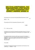 2026 TEXAS JURISPRUDENCE  TEST EXAM QUESTIONS LATEST UPDATE  100&percnt; SCORE GUARANTEED WITH CORRECT ANSWERS GRADED A&plus; 