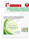 Test Bank for Brunner & Suddarth&rsquo;s Textbook of Medical-Surgical Nursing&comma; 16th Edition by Janice L&period; Hinkle &vert; All Chapters &vert; Latest 2026 A&plus;