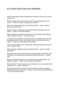 IFIC EXAM QUESTIONS AND ANSWERS