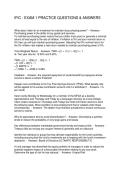 IFIC - EXAM 1 PRACTICE QUESTIONS & ANSWERS