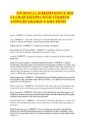 MN DENTAL JURISPRUDENCE 2026 EXAM-QUESTIONS WITH VERIFIED  ANSWERS GRADED A SOLUTIONS 