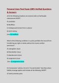  Final Exam&colon;Personal Lines&colon;Final Exam&colon;100&percnt; Verified Questions & Answers&colon; Latest Updated A&plus; Score Solution