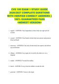 CVS 100 EXAM 1 STUDY GUIDE  2026&sol;2027 COMPLETE QUESTIONS  WITH VERIFIED CORRECT ANSWERS &vert;&vert;  100&percnt; GUARANTEED PASS  <NEWEST VERSION> 