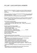IFIC &lpar;UNIT 1 QUIZ&rpar; QUESTIONS & ANSWERS