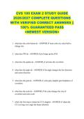 CVS 100 EXAM 2 STUDY GUIDE  2026&sol;2027 COMPLETE QUESTIONS  WITH VERIFIED CORRECT ANSWERS &vert;&vert;  100&percnt; GUARANTEED PASS  <NEWEST VERSION> 