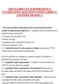 2026 FLORIDA PT JURISPRUDENCE EXAMINATION QUESTIONS WITH CORRECT ANSWERS GRADED A 