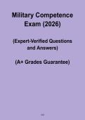 Military Competence Exam &ndash; Practice Questions and Study Guide