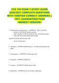 CVS 100 EXAM 3 STUDY GUIDE  2026&sol;2027 COMPLETE QUESTIONS  WITH VERIFIED CORRECT ANSWERS &vert;&vert;  100&percnt; GUARANTEED PASS  <NEWEST VERSION> 