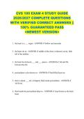 BUNDLE FOR CVS 100 EXAM 1-4 STUDY GUIDE 2026&sol;2027 COMPLETE QUESTIONS WITH VERIFIED CORRECT ANSWERS &vert;&vert; 100&percnt; GUARANTEED PASS <NEWEST VERSION>