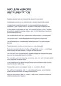 NUCLEAR MEDICINE INSTRUMENTATION QUIESTIONS AND ANSWERS GRADED A&plus;