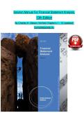 Solution Manual For Financial Statement Analysis&comma; 13th Edition By Charles H&period; Gibson&comma; Verified Chapter's 1 - 13 Updated&vert;  Complete &vert;grade A&plus;