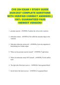 CVS 204 EXAM 1 STUDY GUIDE  2026&sol;2027 COMPLETE QUESTIONS  WITH VERIFIED CORRECT ANSWERS &vert;&vert;  100&percnt; GUARANTEED PASS  <NEWEST VERSION> 