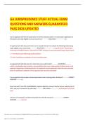 GA JURISPRUDENCE STUFF ACTUAL EXAM QUESTIONS AND ANSWERS GUARANTEED PASS 2026 UPDATED