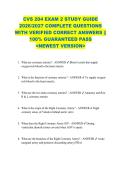 CVS 204 EXAM 2 STUDY GUIDE  2026&sol;2027 COMPLETE QUESTIONS  WITH VERIFIED CORRECT ANSWERS &vert;&vert;  100&percnt; GUARANTEED PASS  <NEWEST VERSION> 