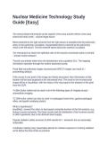 Nuclear Medicine Technology Study Guide -Easy-&period; Questions and Answers Full Semester