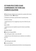 ATI PHARM PROCTORED EXAMS COMPREHENSIVE TEST PAPER 2026 COMPLETE SOLUTIONS