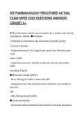 ATI PHARMACOLOGY PROCTORED ACTUAL EXAM PAPER 2026 QUESTIONS ANSWERS GRADED A&plus;