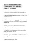 ATI PHARMACOLOGY PROCTORED COMPREHENSIVE TEST PAPER 2026 COMPLETE SOLUTIONS