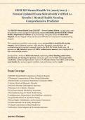 HESI RN Mental Health V2 &lpar;2026&sol;2027&rpar; &mdash;  Newest Updated Exam Solved with Verified A&plus;  Results &vert; Mental Health Nursing  Comprehensive Predictor