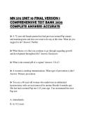 MN 576 UNIT 10 FINAL VERSION 1 COMPREHENSIVE TEST BANK 2026 COMPLETE ANSWERS ACCURATE