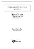 Solution Manual for Basic College Mathematics 6th Edition by Elayn Martin-Gay&comma; &lpar;All Chapters 1-11&rpar;