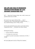 MN LIFE AND HEALTH INSURANCE FINAL STUDY GUIDE 2026 SOLVED QUESTIONS FULLY CORRECT