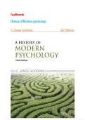 Test Bank for History Of Modern Psychology &lpar;5th Edition&comma; by C&period; James Goodwin&rpar; Chapter 1 to 15