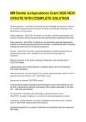 MN Dental Jurisprudence Exam 2026 NEW UPDATE WITH COMPLETE SOLUTION