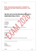 2026&ndash;2027 NR 565 Advanced Pharmacology Midterm &ndash; Practice Questions with Correct Answers
