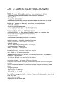 ARE 112- MIDTERM 1 QUESTIONS & ANSWERS