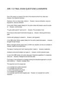 ARE 112 FINAL EXAM QUESTIONS & ANSWERS