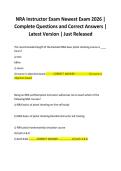 NRA Instructor Exam Newest Exam 2026 &vert; Complete Questions and Correct Answers &vert; Latest Version &vert; Just Released