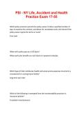 PSI NY Life Accident and Health Practice Exam 17-55 2025&sol;2026 with Solution