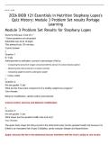 2026 BIOD 121 Essentials in Nutrition Stephany Lopes's Quiz History&colon; Module 3 Problem Set results Portage Learning