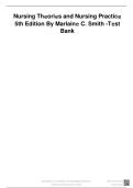 Test Bank for Nursing Theories and Nursing Practice &lpar;5th Edition&comma; ISBN 9781640554140&rpar; by Marlaine C&period; Smith &ndash; Verified Questions & Answers &ndash; PDF