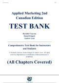 Complete Test Bank - Applied Marketing&comma; 2nd Canadian Edition &ndash; Rochelle Grayson&comma; Daniel Padgett&comma; Andrew Loos &ndash; ISBN 9781394162727 &lpar;All Chapters Covered 1&ndash;15&rpar;
