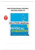 Solutions Manual for Atkins&rsquo; Physical Chemistry 12th Edition by Peter Atkins &vert; All 19 Chapters Complete &vert; Completely Revised & Accurate