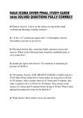 NAUI SCUBA DIVER FINAL STUDY GUIDE 2026 SOLVED QUESTIONS FULLY CORRECT