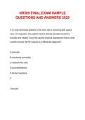 NR509 Final Exam Sample Questions and Answers 2025&sol;2026 with Solution