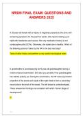 NR509 Final Exam Questions and Answers 2025&sol;2026 with Solution