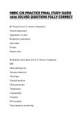 NBRC CSE PRACTICE FINAL STUDY GUIDE 2026 SOLVED QUESTIONS FULLY CORRECT