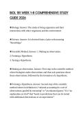 BIOL 181 WEEK 1&ndash;8 COMPREHENSIVE STUDY GUIDE 2026