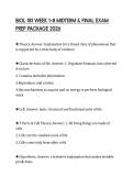 BIOL 181 WEEK 1&ndash;8 MIDTERM & FINAL EXAM PREP PACKAGE 2026