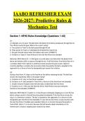 IAABO REFRESHER EXAM 2026-2027&colon; Predictive Rules & Mechanics Test