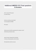 Additional AMEDD CCC Final Questions & Answers 2025&sol;2026 with Solution