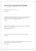 Army CCC Command and Control 2025&sol;2026 with Solution
