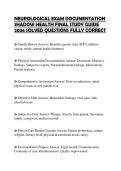 NEUROLOGICAL EXAM DOCUMENTATION SHADOW HEALTH PRACTICE SCRIPT UPDATED 2026 TESTED SOLUTIONS